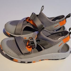 Chacos Odyssey Sport Sandal Men's 10 Water/Hiking Shoes Gray/Orange/Black NEW
